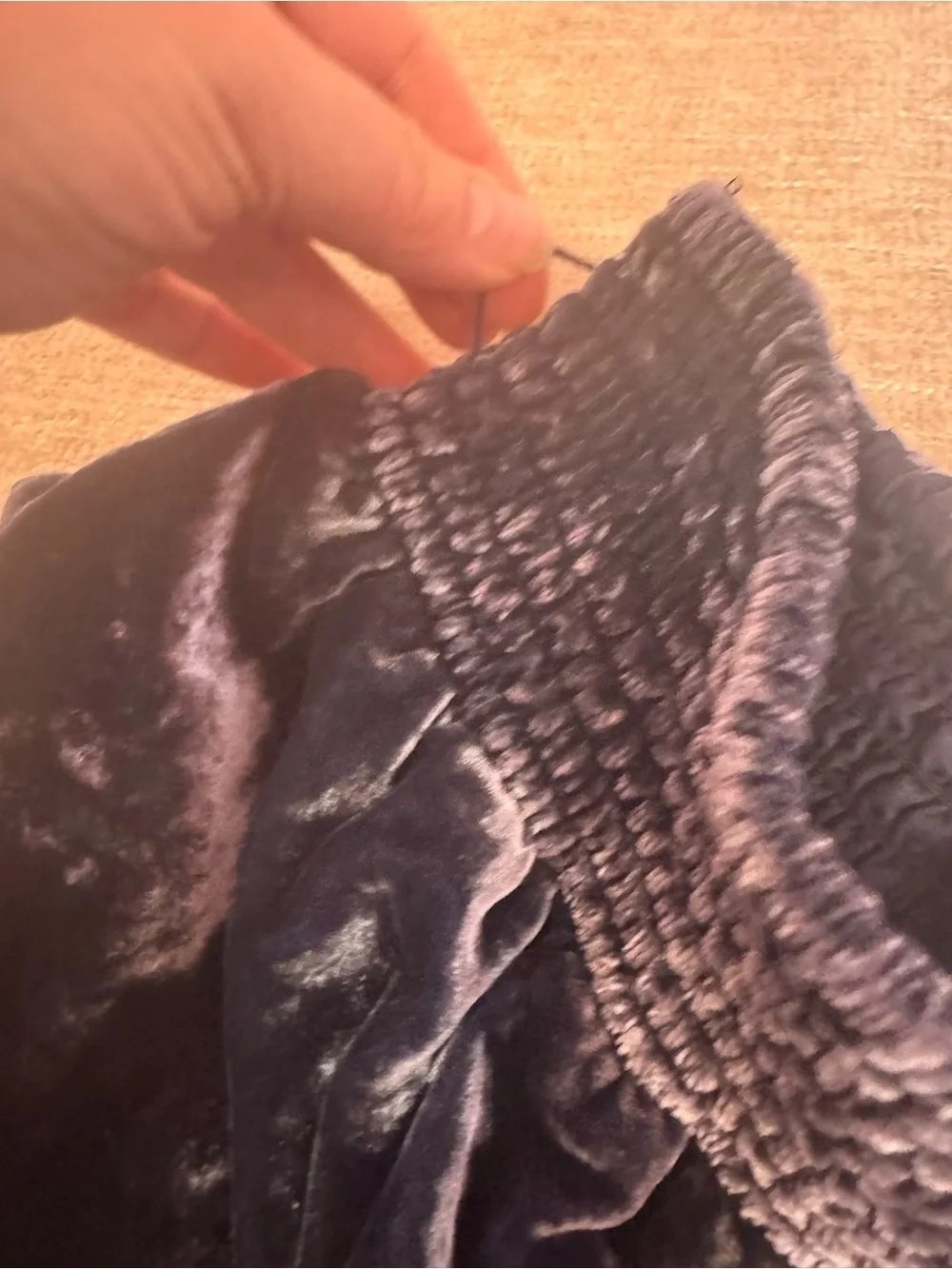 Anthropologie  Velvet Jogger Pants - Navy